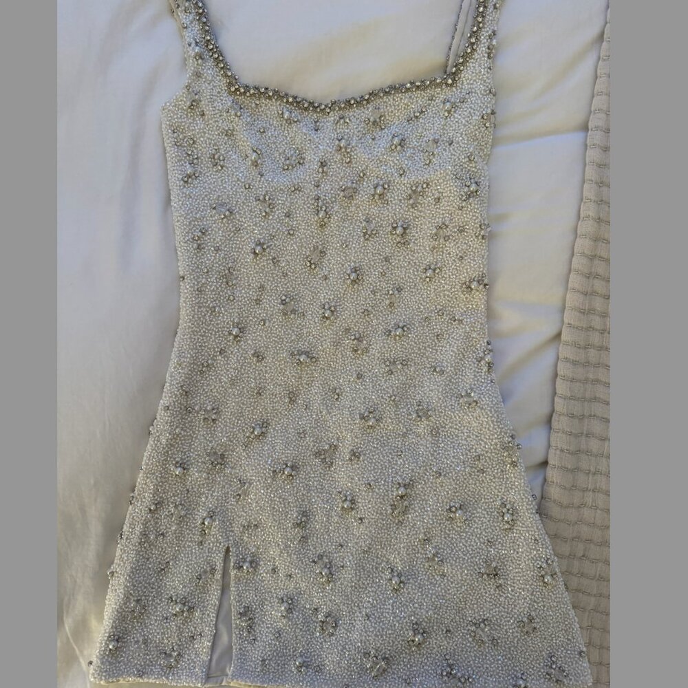 Clio Peppiatt Bridal Crystal Mini Dress | Size M - Picture 14 of 15